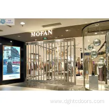 Commercial Aluminum Frame PC Curtain Accordion Sliding Door